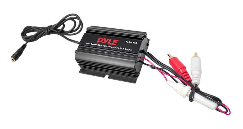 Pyle - PLDN37R Audio Ground Loop Isolator/Audio Line Driver with 3.5mm (1/8") to RCA Stereo Jacks