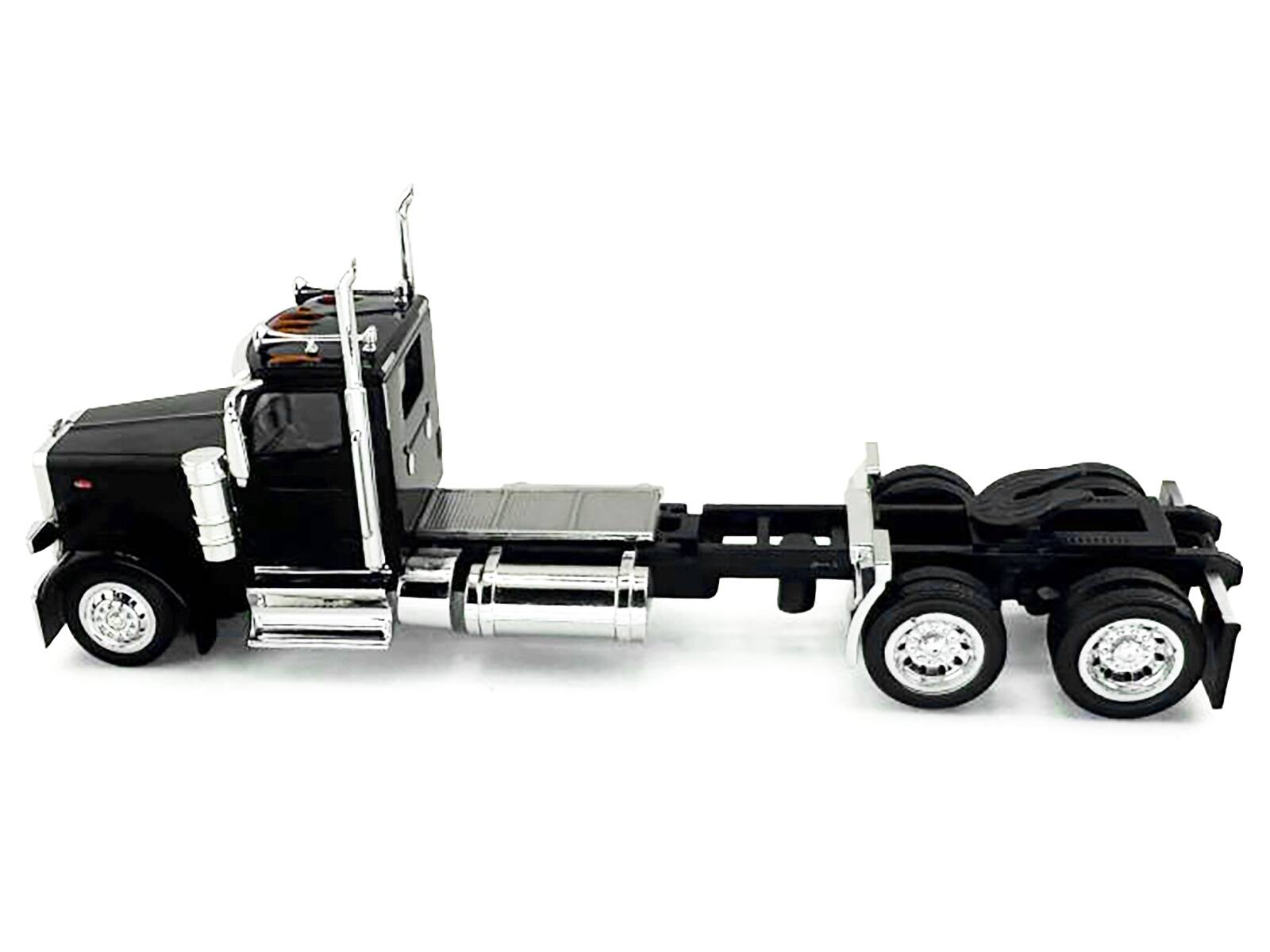 Alt View 1. HO Logistics Replicas - Peterbilt 589 2-Axel Day Cab Black 1/87 (HO) Scale Plastic Model Car by HO Logistics.