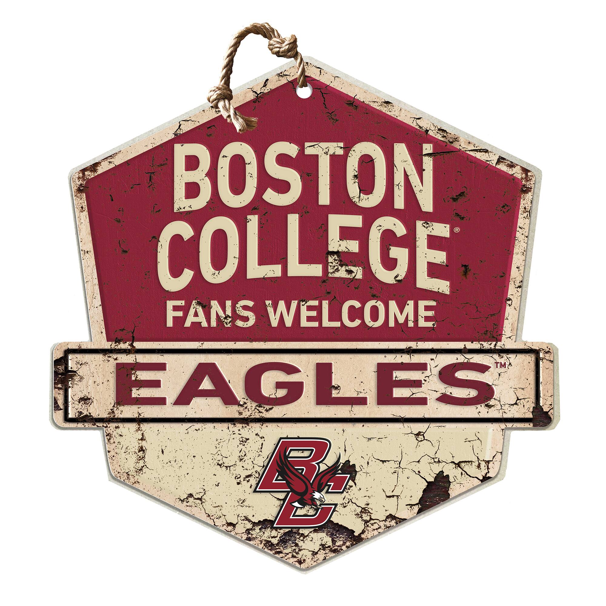 Boston College Eagles Fans Welcome Sign