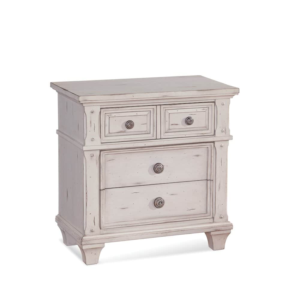American Woodcrafters - Sedona 3-Drawer Nightstand - Cobblestone White - Gray