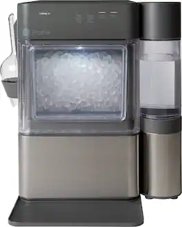 GE Profile - Opal Mini Pro Countertop Nugget Ice Maker with Side Tank, 36 lb Daily Ice Production - Stainless Steel