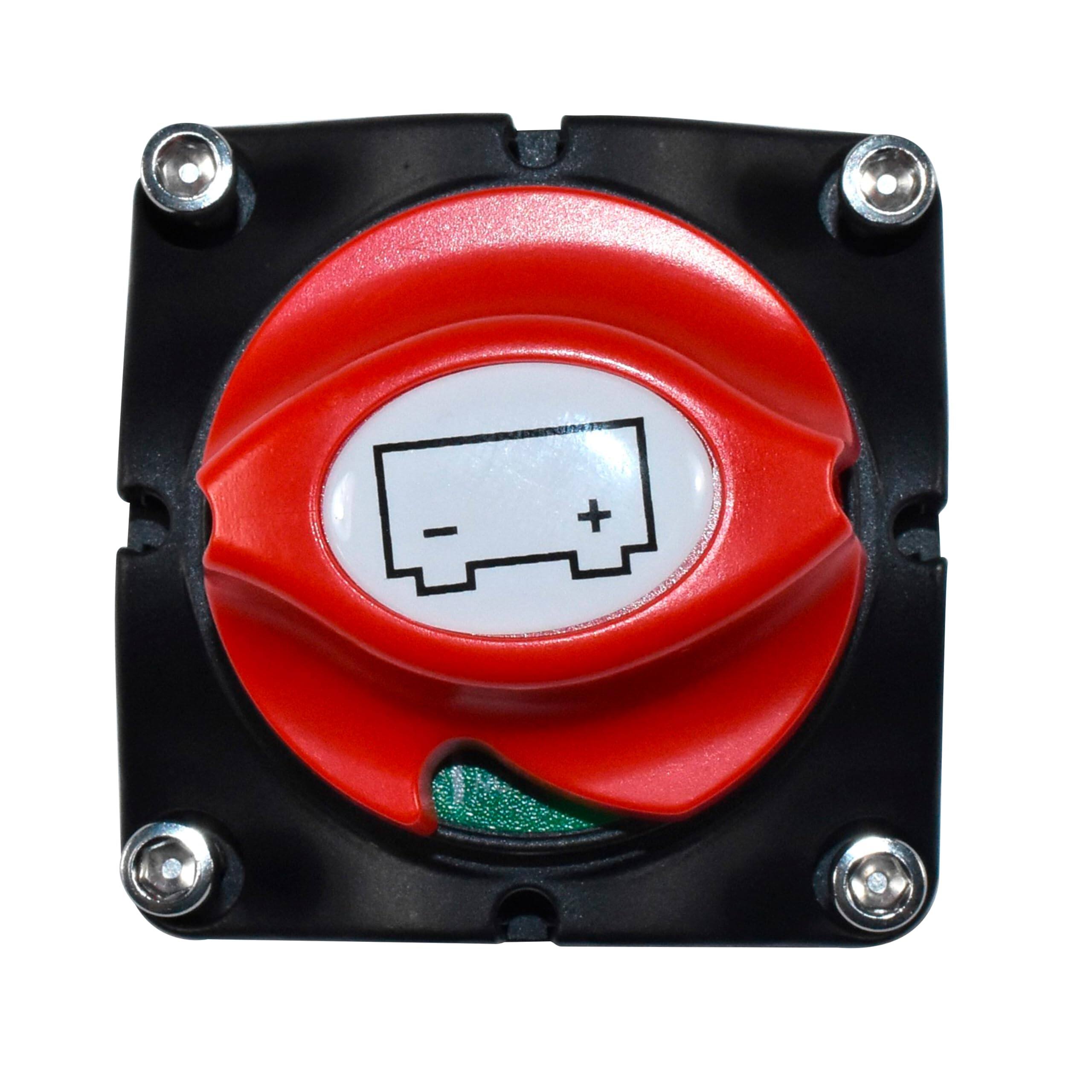 Alt View 3. HQRP - Battery Disconnect Master Switch 12-48 V Waterproof Power Isolator Kill 275 A for Car RV Marine Boat - red.