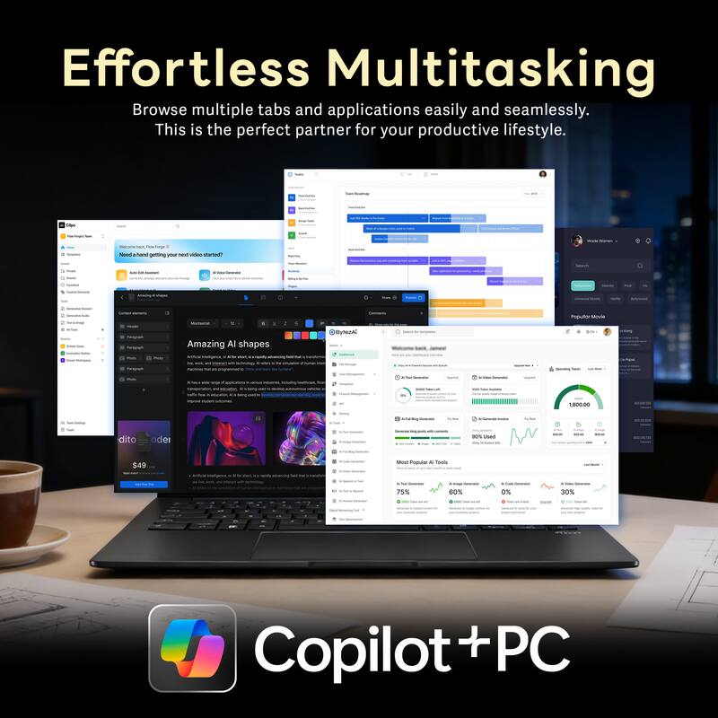Effortless Multitasking  
Browse multiple tabs and applications easily and seamlessly.  
This is the perfect partner for your productive lifestyle.  

Autification  
Cipe  
back Need i hand getting your next video started?  
hoursting  
WISON WHITER  
Search  
Deply  
Fox  
Amaching Visita  
Vitamin  
deports reale hograph Pyrograph Photo Pyragraph  
3  
Montherur Amazing AI shapes A for with Rachies  
- Fat  
Comments @ytezAl Wage  
Gesarshi  
Popullor Movie Spinding Takes  
Photo  
ange I applications industries, now importation, no adcuation and develop autononova Fully for ded rider INVIMIN  
Saturator  
1,800.00  
-  
hat  
dito  
oder  
Cenerate  
90% Used  
KINGA  
a  
60000  
$49  
Artificial Helgence r Win " noidly adiancing - N trandon are et Plixt homan  
Most Popular A Tools Cenerator 75% 60%  
Al(Onix 0%  
A'Vides 30%  
1  
Copilot PC