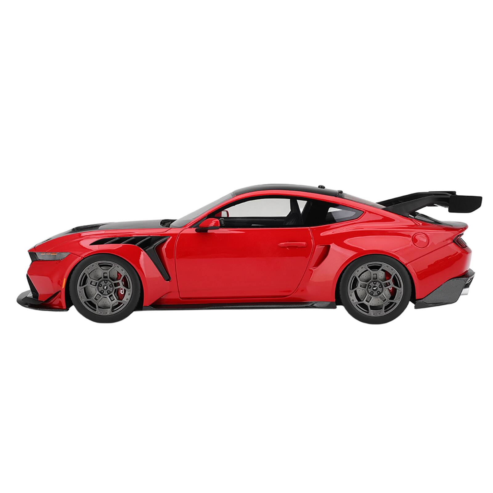 Alt View 2. Top Speed - Ford Mustang GTD Race Red and Carbon Fiber with Red Stripe 1/18 Model Car by Top Speed.