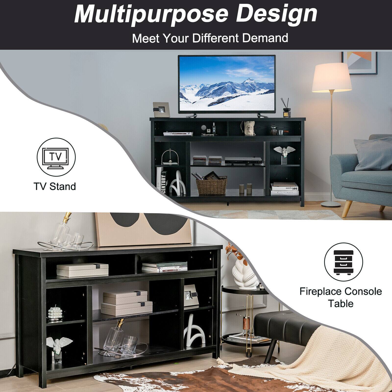 Multipurpose Design Meet Your Different Demand TV Stand Fireplace Console Table