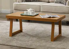 Front. Kings Brand Furniture - Kings Brand Furniture Charlie Rectangular Coffee Table, Center Table, Cocktail Tea Table for Living Room - Light/Pastel Grey.
