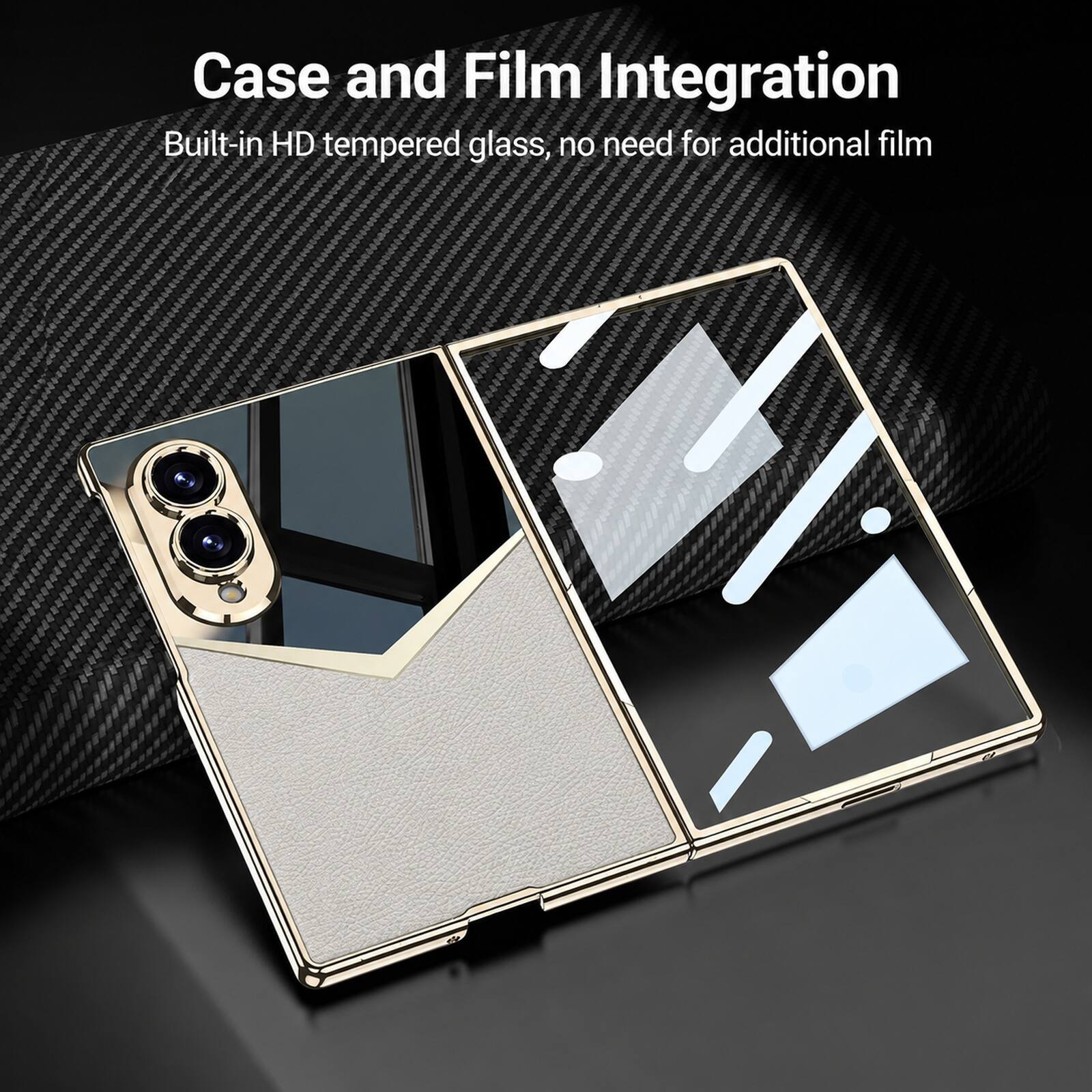 Case and Film Integration  
Built-in HD tempered glass, no need for additional film
