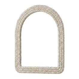 Elegant Decor - Arch Cornhusk Mirror 30x36 - Linen White