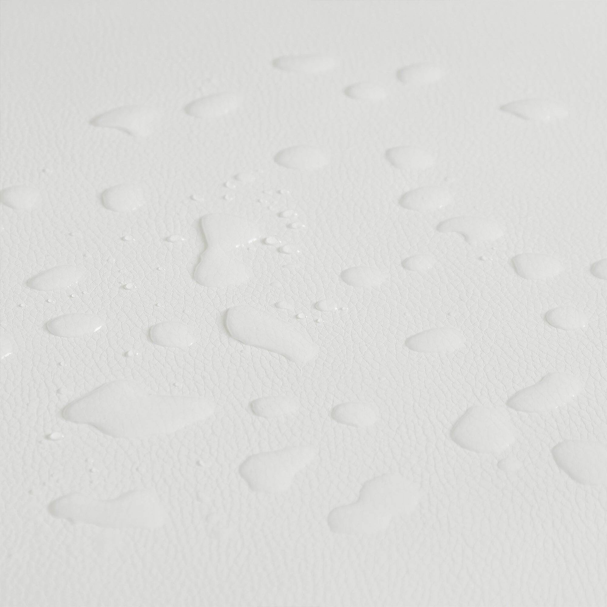 Alt View 3. Vecelo - Set of 2 Pu Leather Bar Stools with Adjustable Height & 360° Rotation - White.