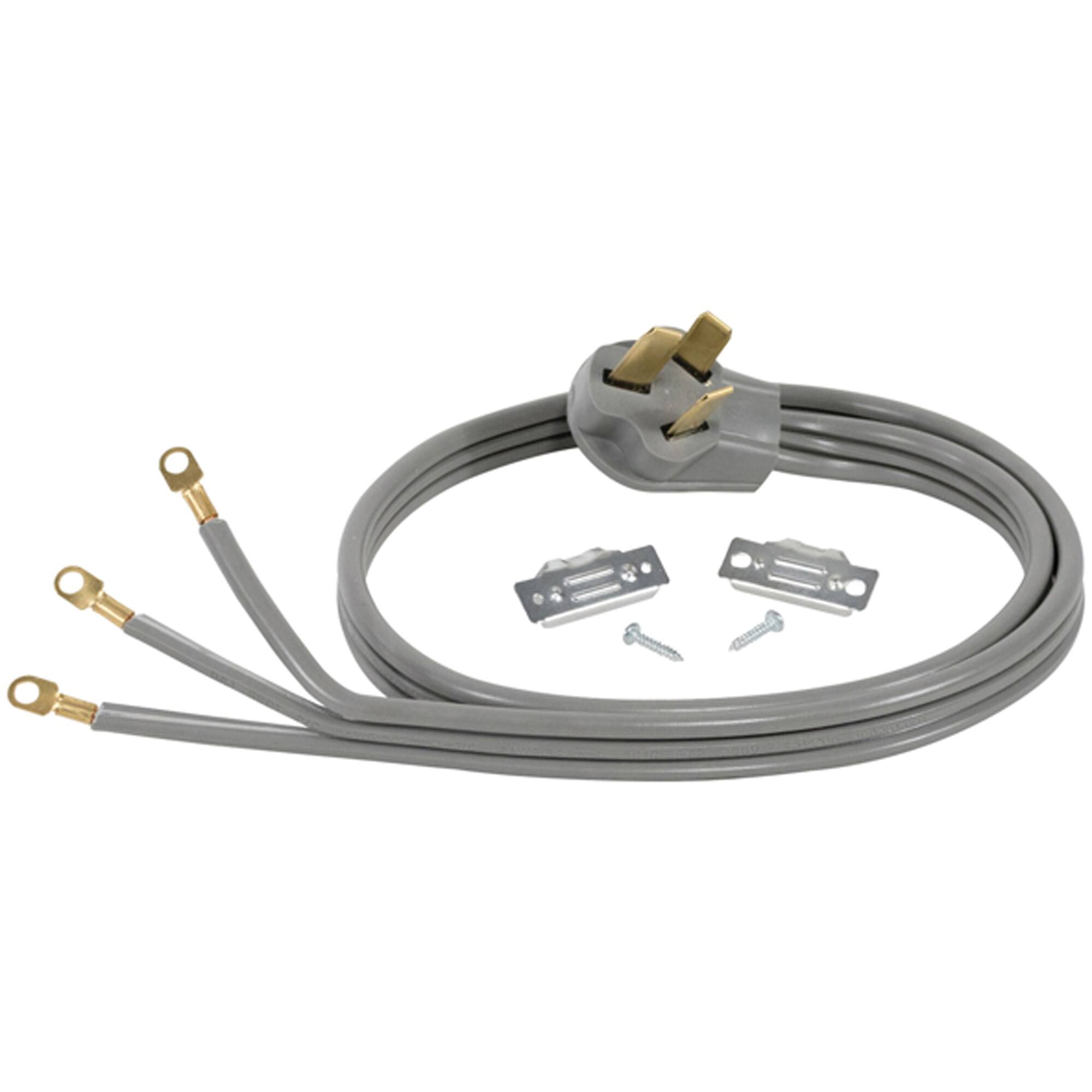Angle. Certified Appliance Accessories - 3-Wire Eyelet 50 Amp Range Cord 4 ft.