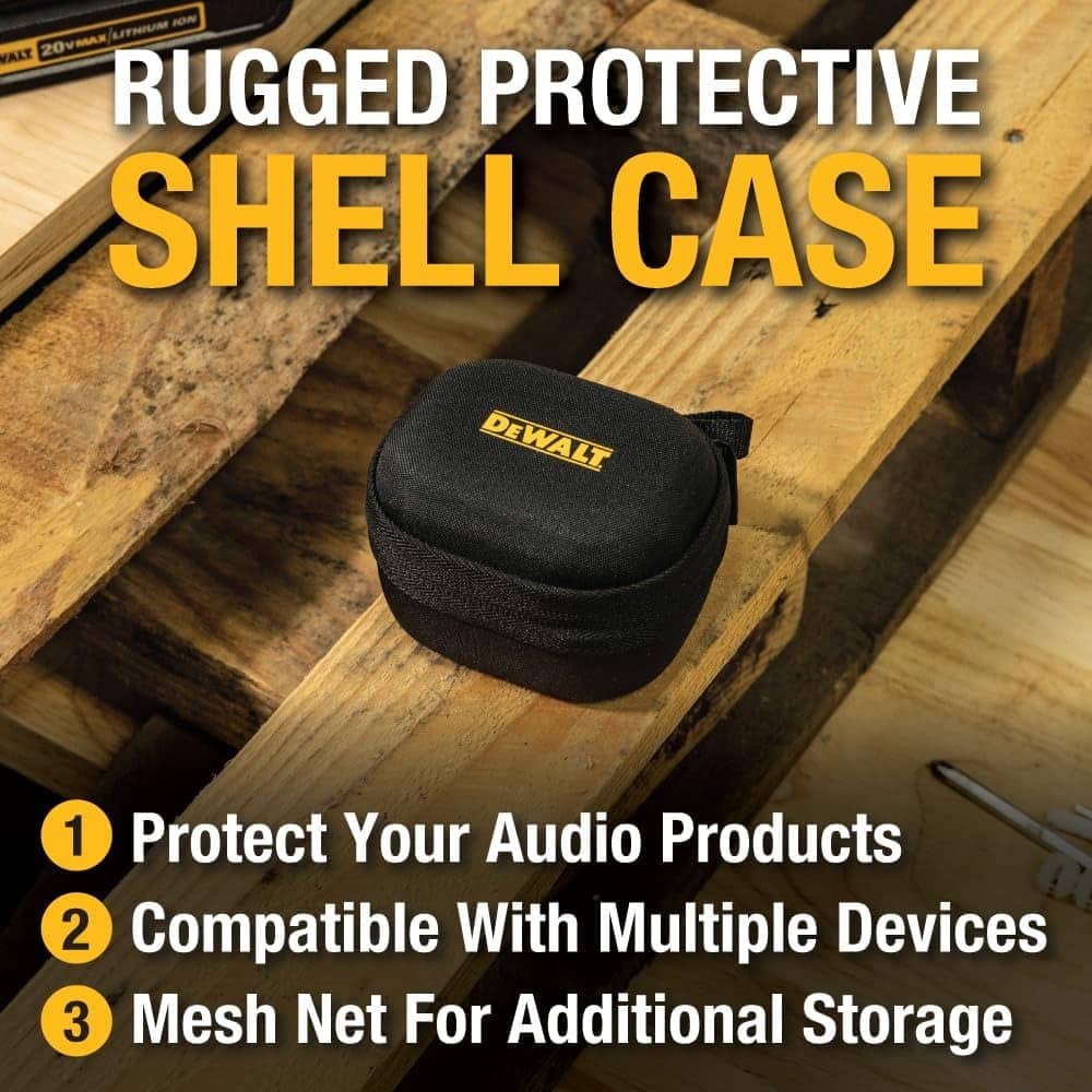 ACJPR - Heavy Duty Protective Headphone Case for Earbuds & Wearable Speaker - Black