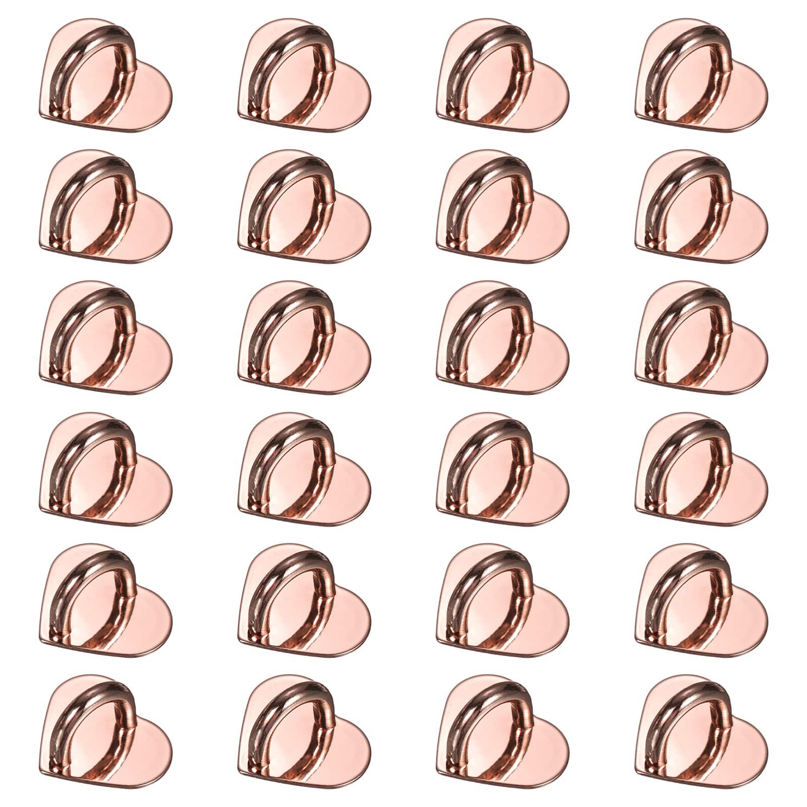 "Unique Bargains - Metal Phone Charm Hook 0.8"", 24pcs Adhesive Heart Shaped Finger Grip for Smartphones Keychain Tablet Case Accessories - Rose Gold" price history on PriceWatchPro