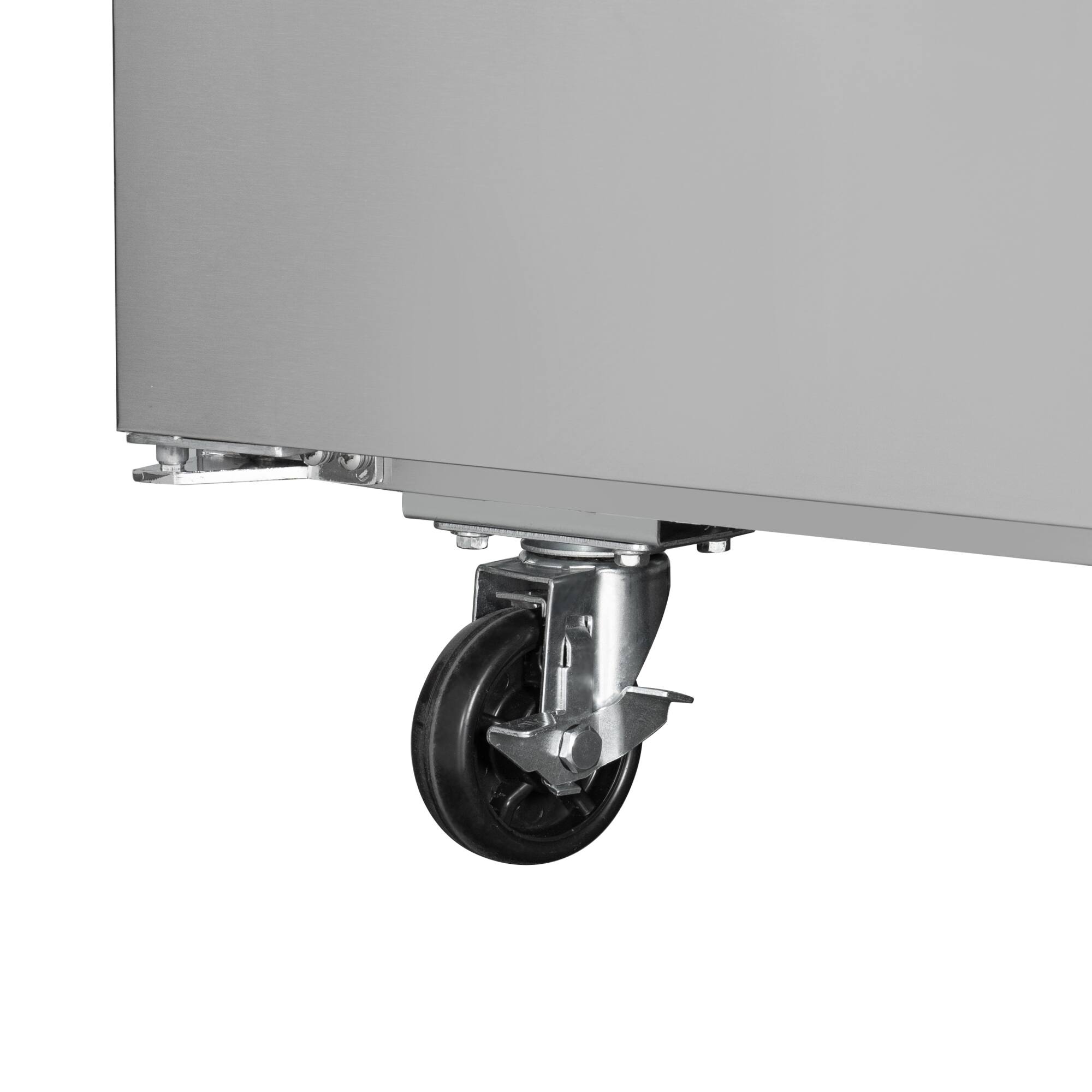 Alt View 4. Koolmore - 48 in. Two-Door Commercial Undercounter Freezer in Stainless Steel with Casters, ETL Listed (KM-UCF-2DSS) - Stainless-Steel.