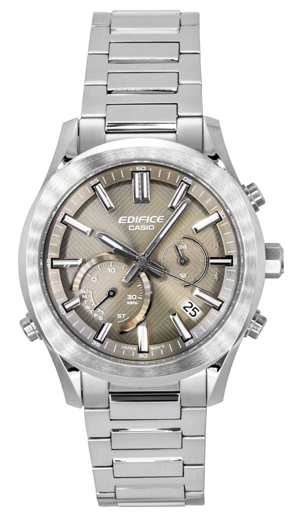 Casio | | Edifice Analog Chronograph Smartphone Link Stainless Steel Dial Solar EQB-1300D-5A 100M Men's Watch | Brown | Best Buy