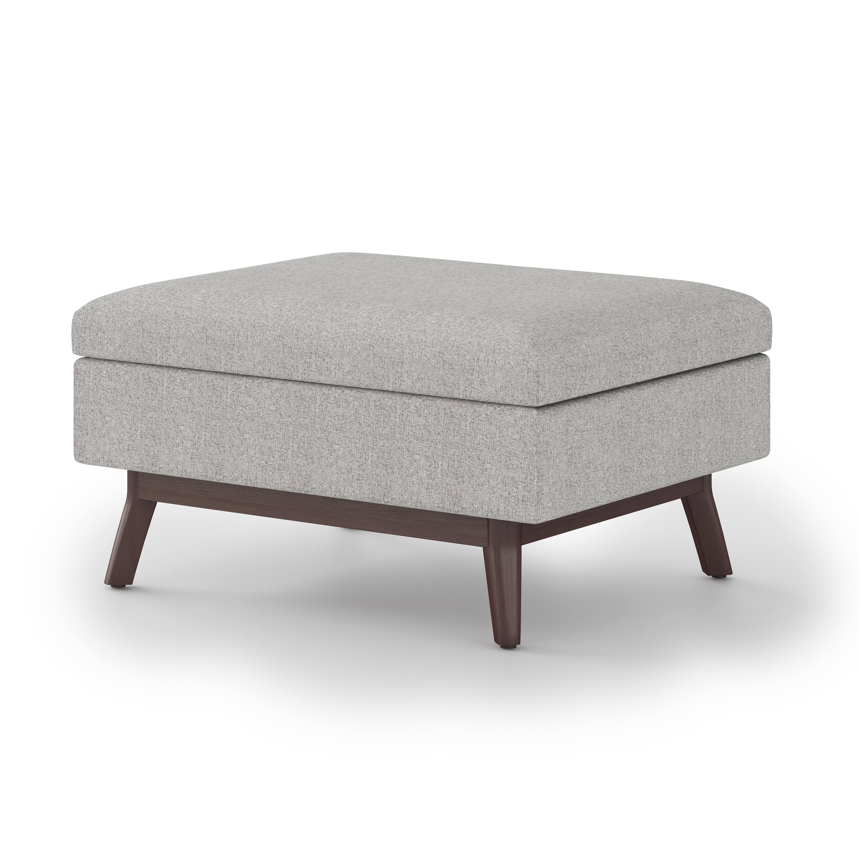 Angle. Simpli Home - Owen Coffee Table Storage Ottoman - Cloud Grey.