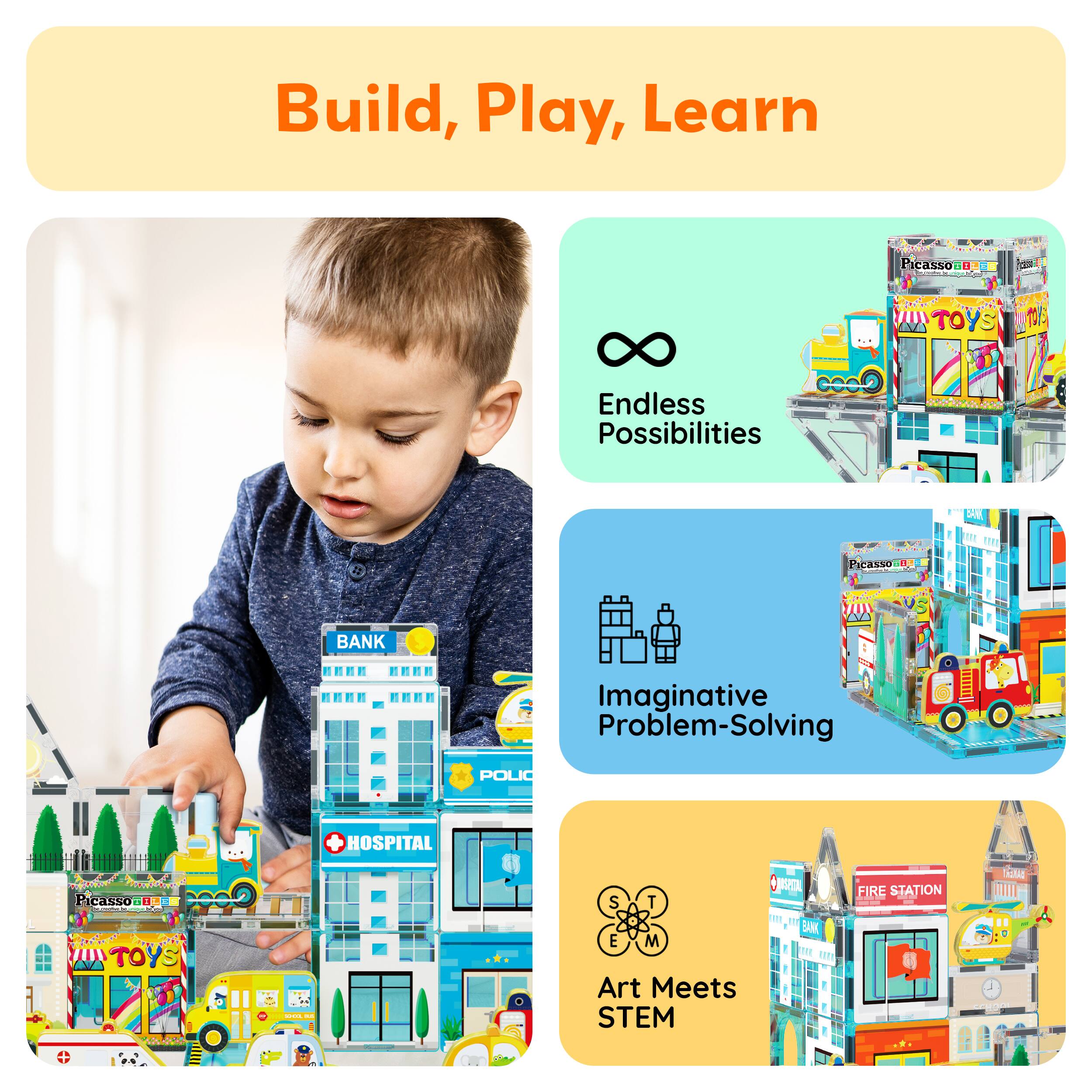 Build, Play, Learn

- Endless Possibilities
- Imaginative Problem-Solving
- Art Meets STEM