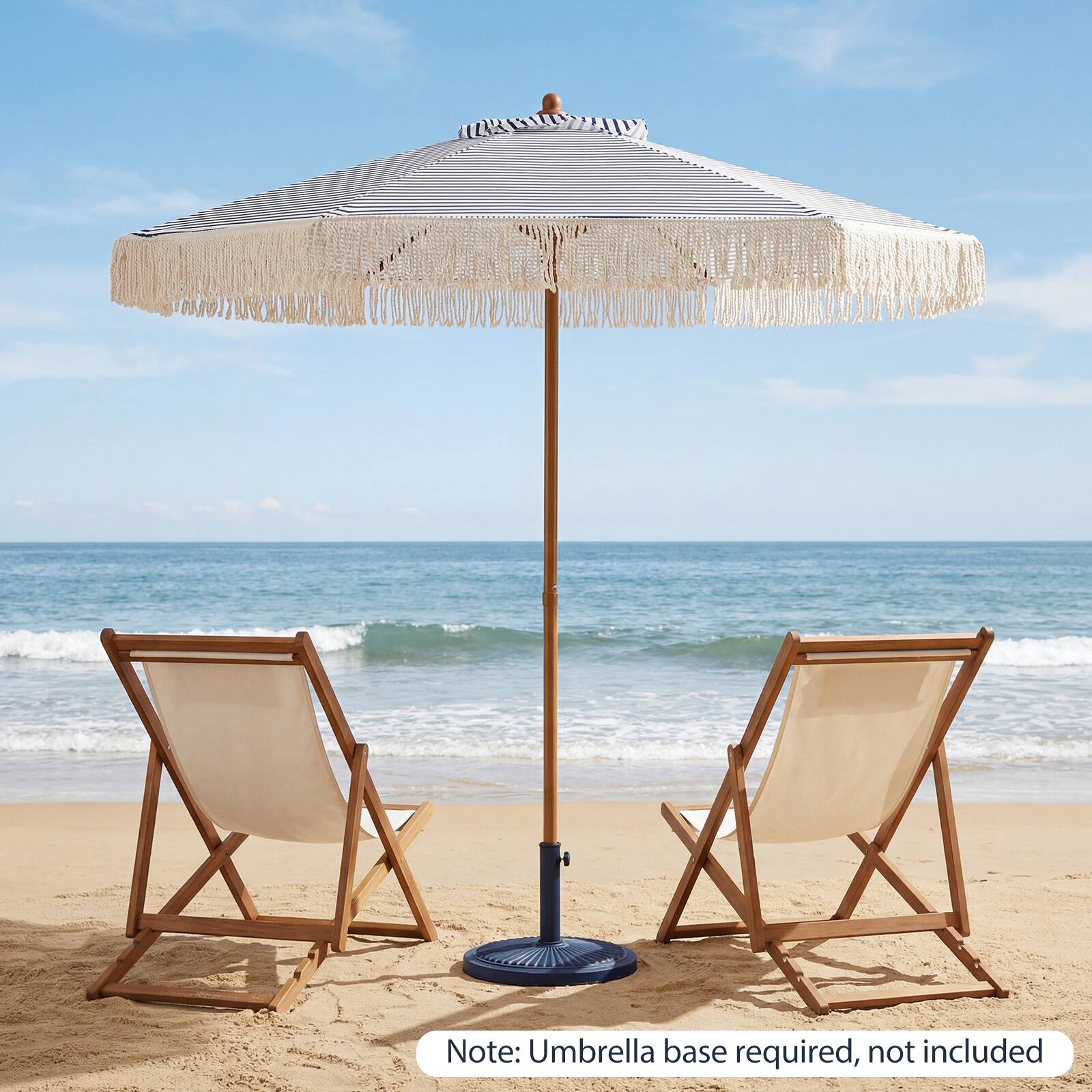 Note: Umbrella base required, not included
