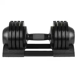 ELEMENT ACE - Adjustable Dumbbell - 52 LBS Single Weight for Strength Training & Home Fitness - Black