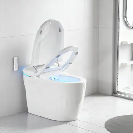 Front. Dyonery - Dyonery smart toilet with water tank, voice control, spray aromatherapy, large and small flushers, ladies' washing - White.