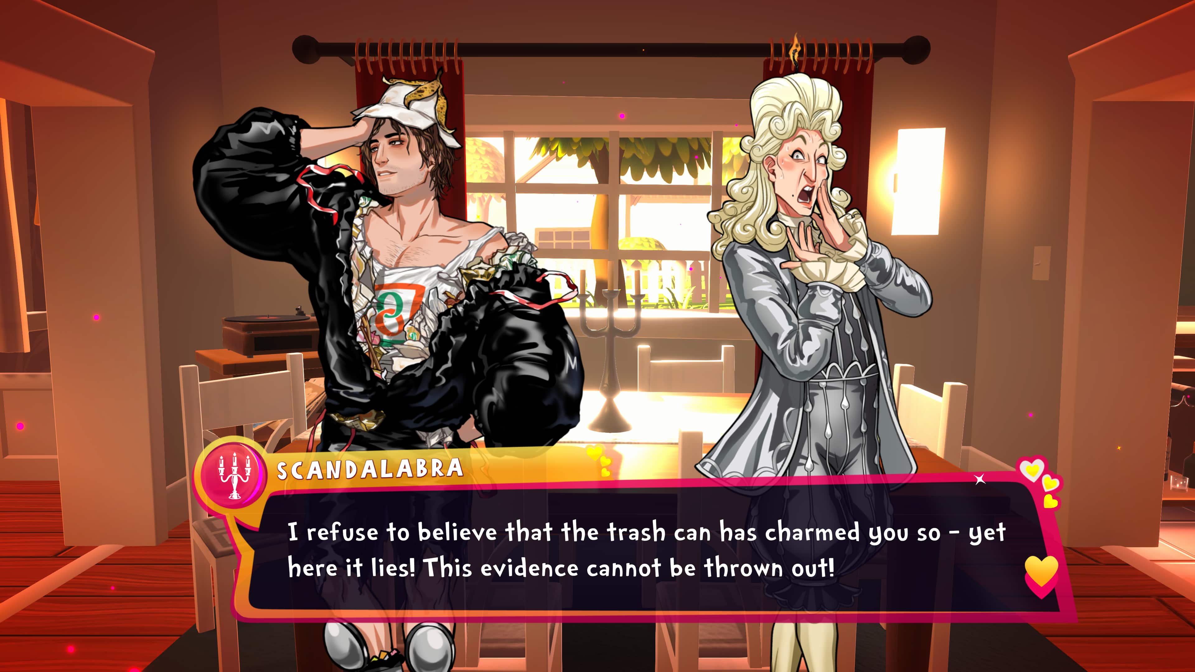 I refuse to believe that the trash can has charmed you so - yet here it lies! This evidence cannot be thrown out!