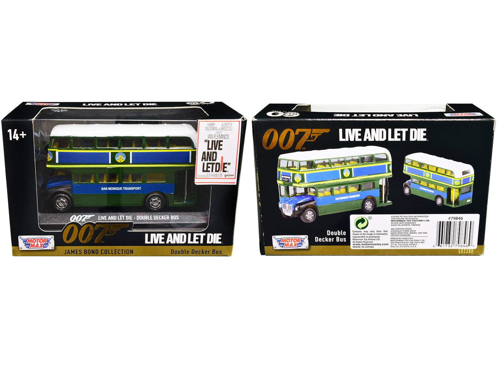 LNE no - -- 14+ Hae oR SALIBIAN SPORKL el JAN FLEMINGS 1 "LIVE AND LET DIE" Seebelly THAMILOON C - LET --- PLAE 007 LIVE AND LET DIE - SAN MONIQUE TRANSPORT - - - 007 LIVE AND LET DIE DOUBLE DECKER BUS MOTOR 0075 LIVE AND LET DIE MAX JAMES BOND COLLECTION Double Decker Bus MOTOR MAX ENE -. - - . FASTORT  - ... - CO - POP .OLD - - - - - OC - iol Double - - - - - - - al . - o a - -  - I Decker Bus - I - - - - A ngnts - - - - -  MAMO - C - - #79846 61732 846 5022EH