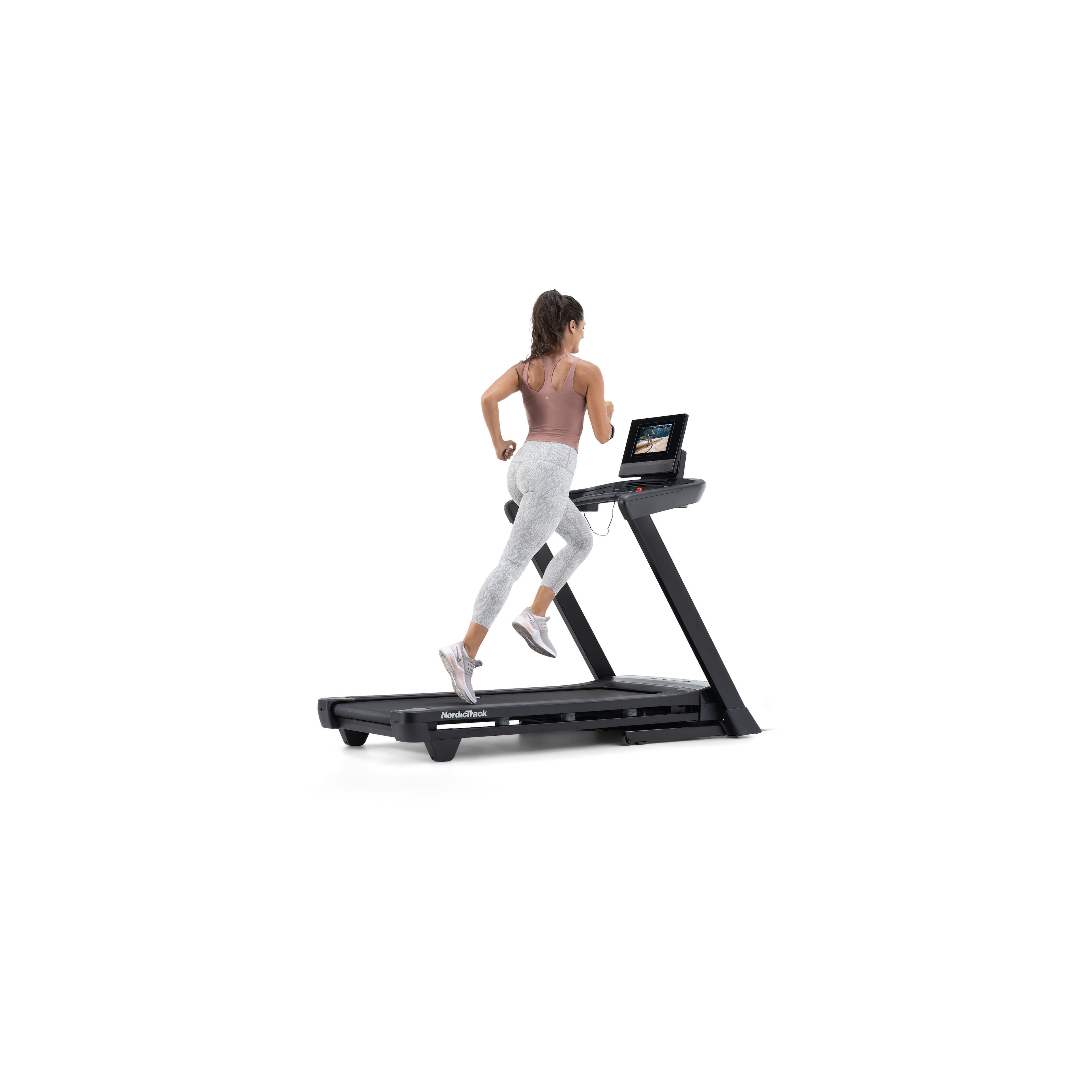Front. NordicTrack - NordicTrack T Series 10 Treadmill with 10" Tilting Touchscreen and Compact Design - Black.