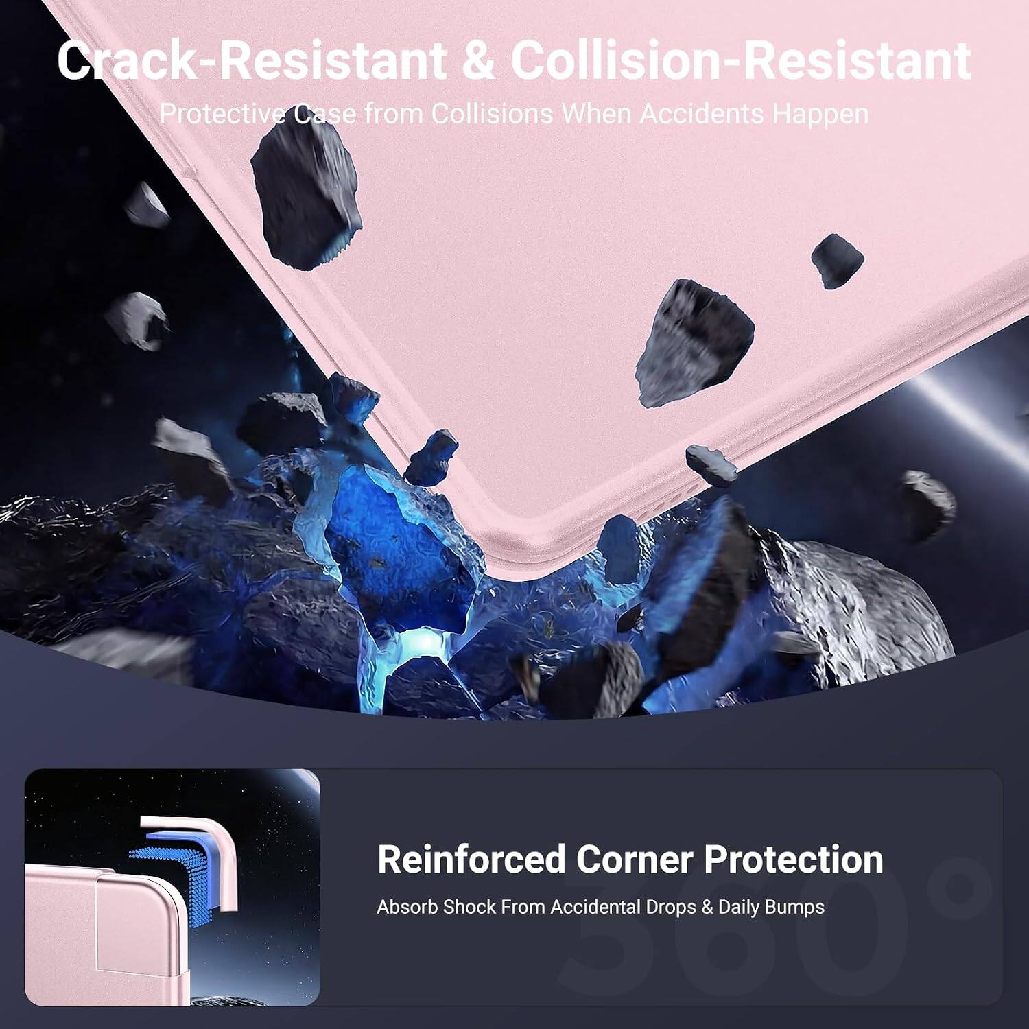 Crack-Resistant & Collision-Resistant  
Protective Case from Collisions When Accidents Happen  

Reinforced Corner Protection  
Absorb Shock From Accidental Drops & Daily Bumps