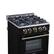 Alt View 6. Forno Appliances - Breno 2.3 Cu. Ft. Freestanding Gas Range with Antique Brass Accents - Black.