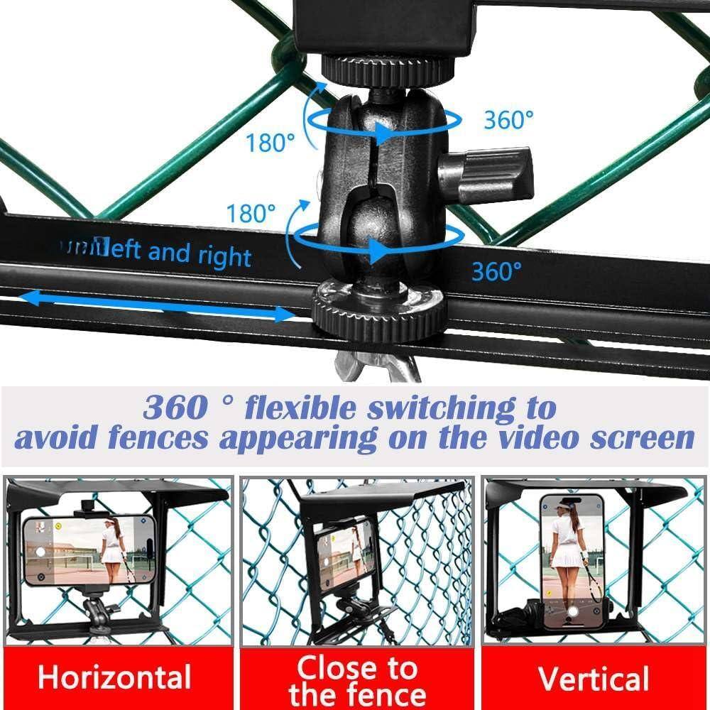 180°  
180°  
Left and right  

360°  
360°  

360° flexible switching to avoid fences appearing on the video screen  

Horizontal  
Close to the fence  
Vertical