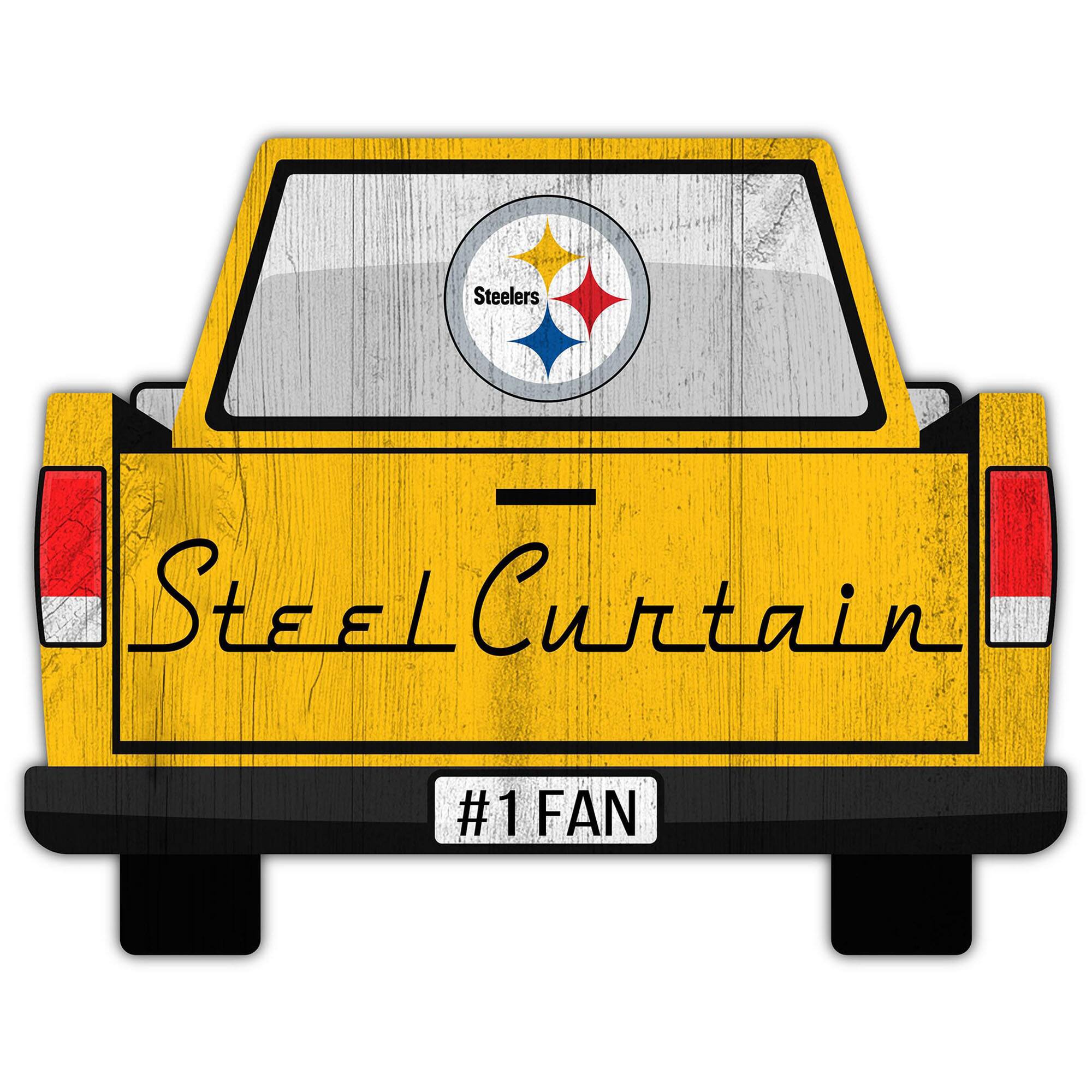 Pittsburgh Steelers 12'' x 12'' Truck Back D-cor