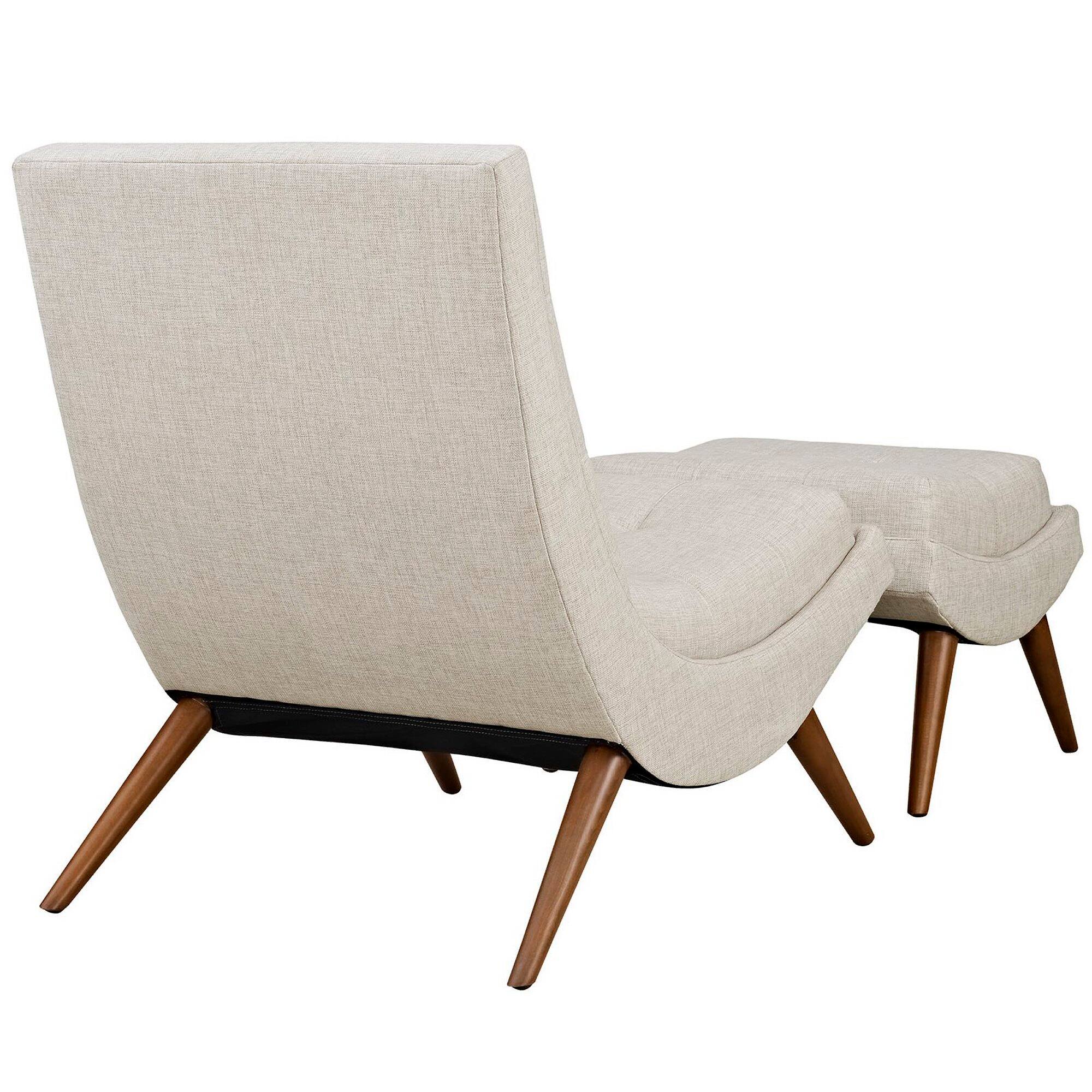 Back. Modway - Ramp Upholstered Fabric Lounge Chair Set by Modway - Sand.