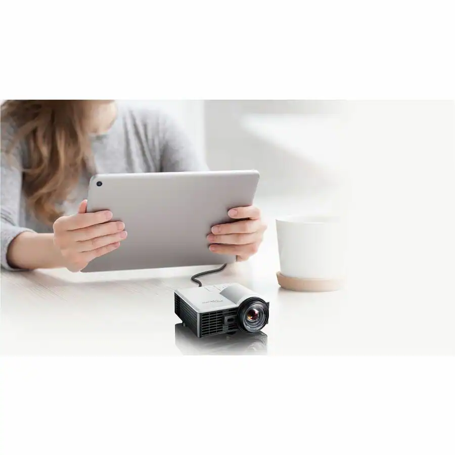 Alt View 5. Optoma - Optoma ML1050STi 3D Ready Short Throw DLP Projector - 16:10 - White - Front - 1080i - 20000 Hour Normal Mode - 20,000:1 - White.
