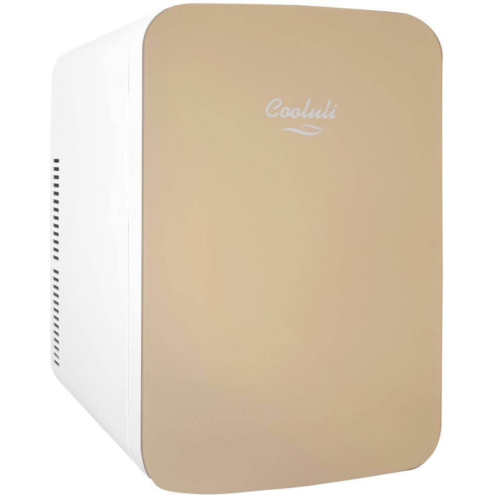 Front. Cooluli - Infinity 0.5 Cu. Ft. Mini Fridge - Gold.