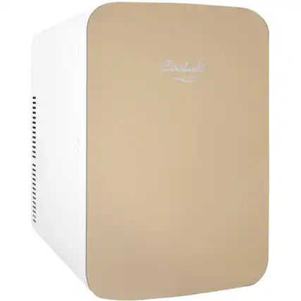 Front. Cooluli - Infinity 0.5 Cu. Ft. Mini Fridge - Gold.