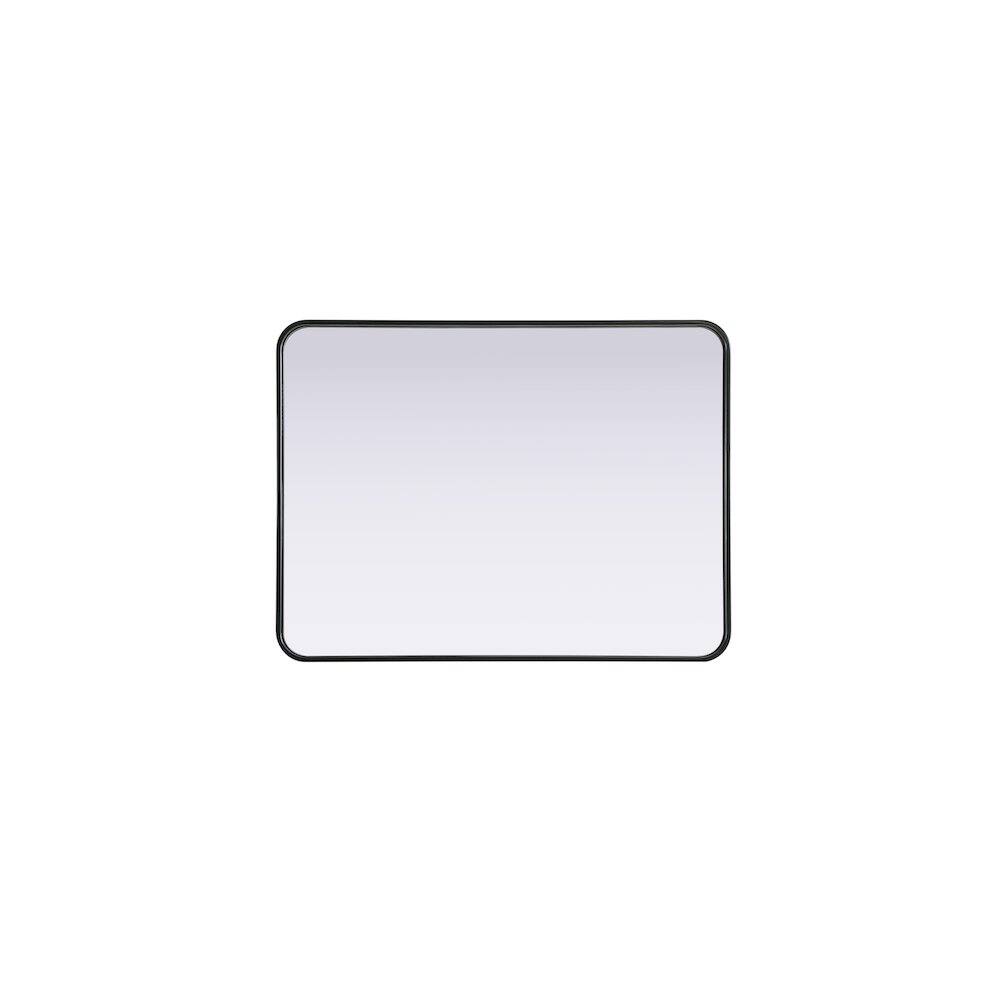 Alt View 4. Elegant Decor - Contour Metal Rectangle Mirror 27x36 in Black - Black.
