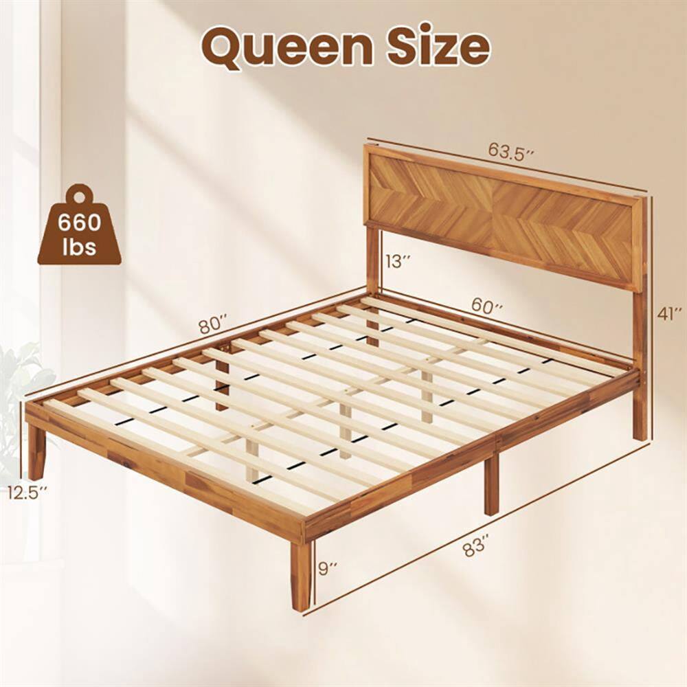 Queen Size  
63.5" x 80" x 60" x 41" x 12.5" x 9" x 83"  
660 lbs