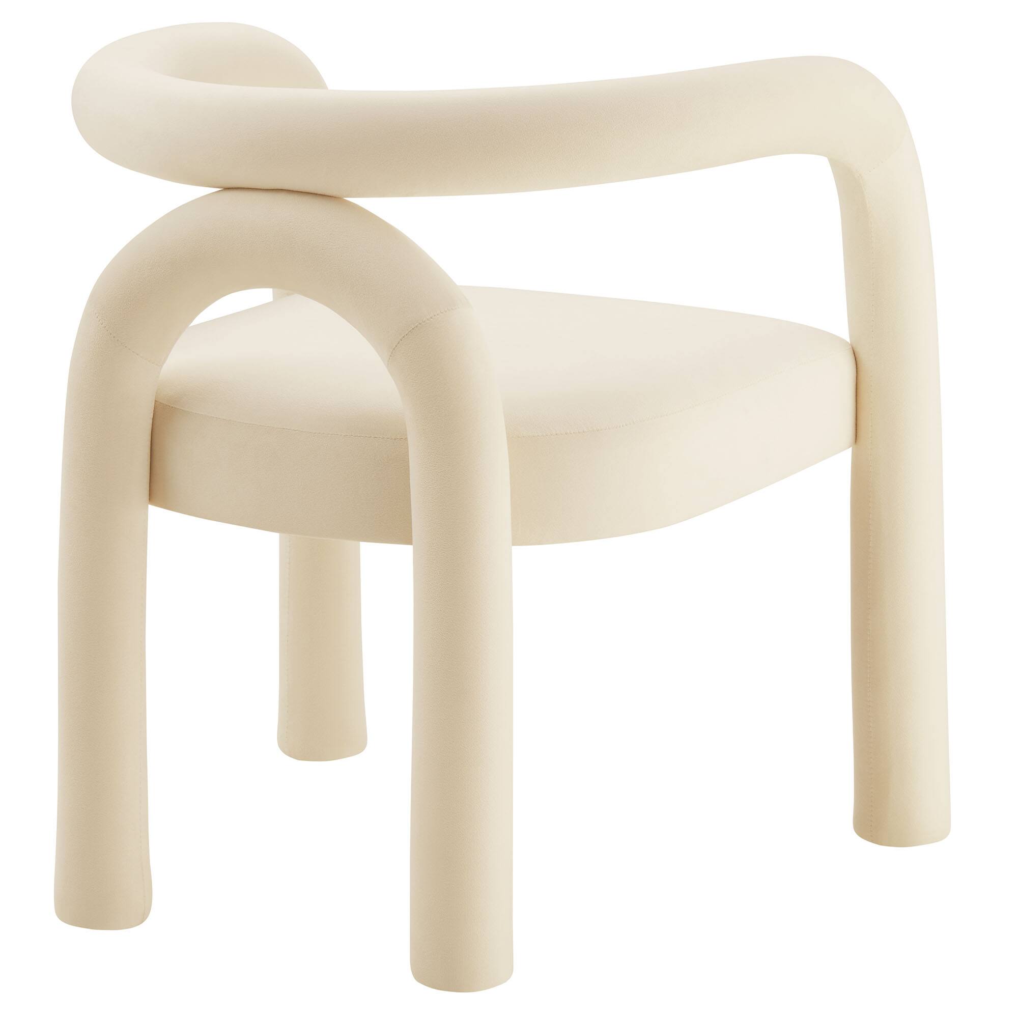 Alt View 1. Modway - Astrid Performance Velvet Dining Chair by Modway - Ivory.