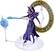 The text on the image reads "Jii TD P? Similoo T 2~". This text is likely a description or information about the figurine, which is a person holding a blue object.