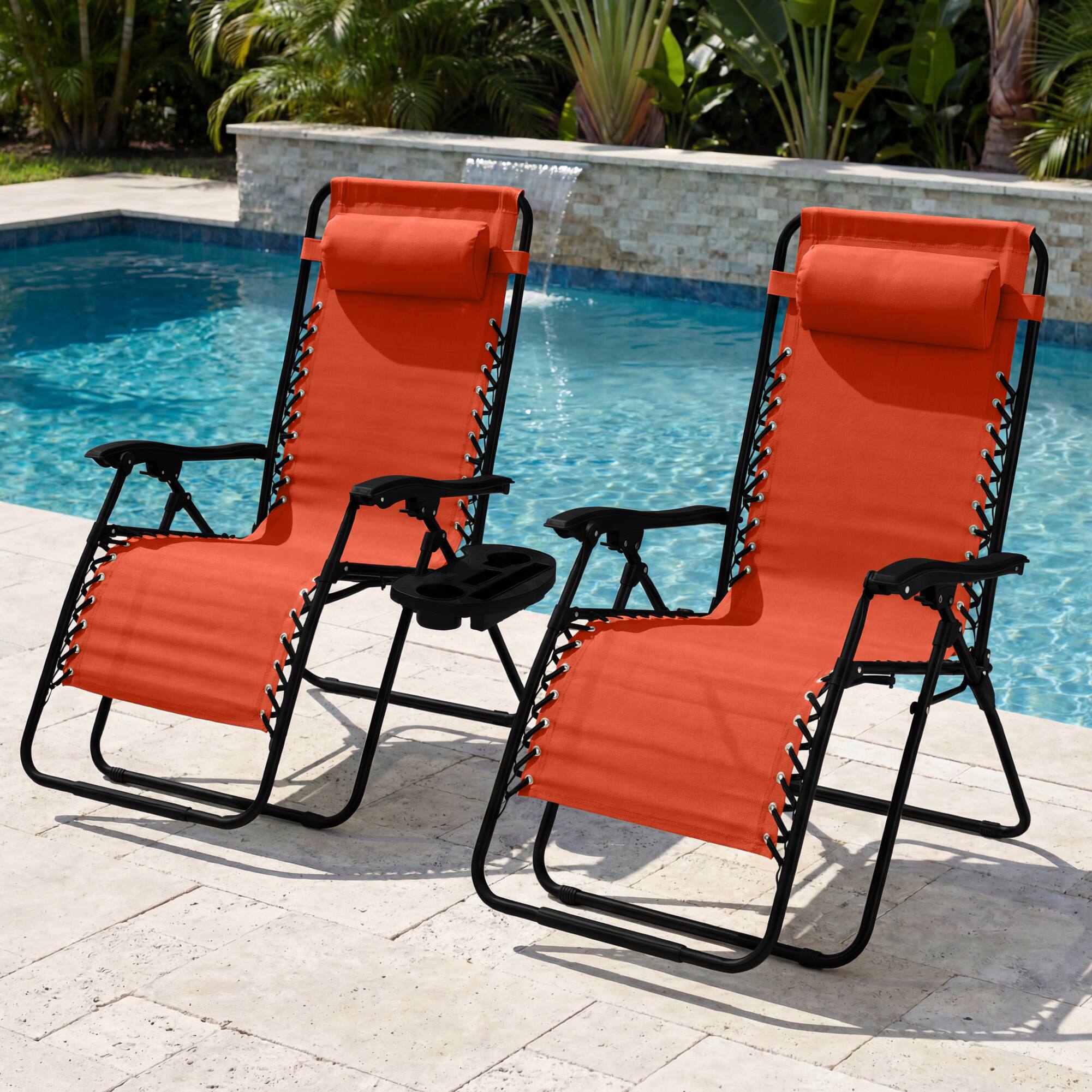 Alt View 3. Best Choice Products - Best Choice Products Set of 2 Extra Wide Zero Gravity Lounge Chair Recliners w/ Cup Holder - Burnt Orange - Burnt Orange.