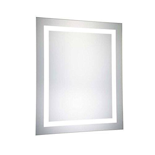 Left. Elegant Decor - LED Hardwired Mirror Rectangle W24H30 Dimmable 5000K - Glossy White.