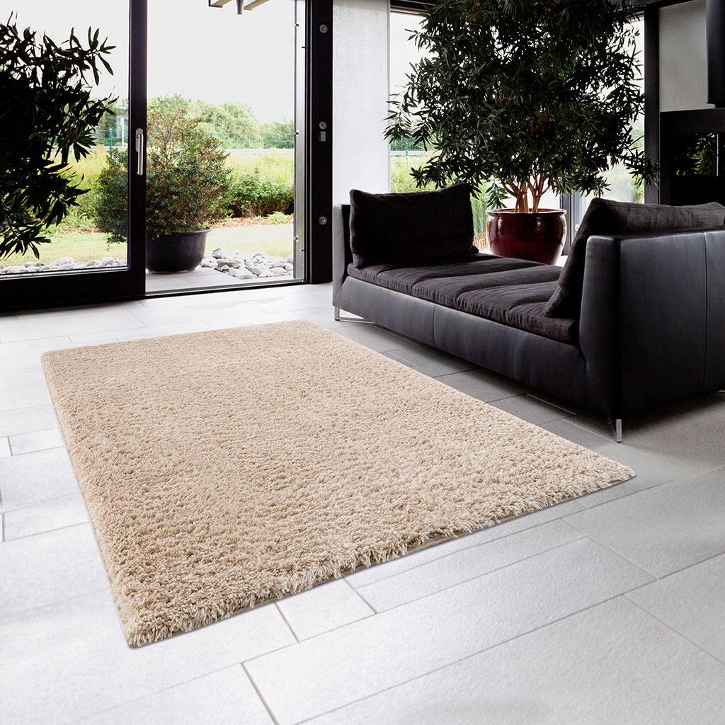 APRILSOUL - Machine Woven Super Soft Plush Rug High Traffic Easy Clean Transparent Latex Back - Cream