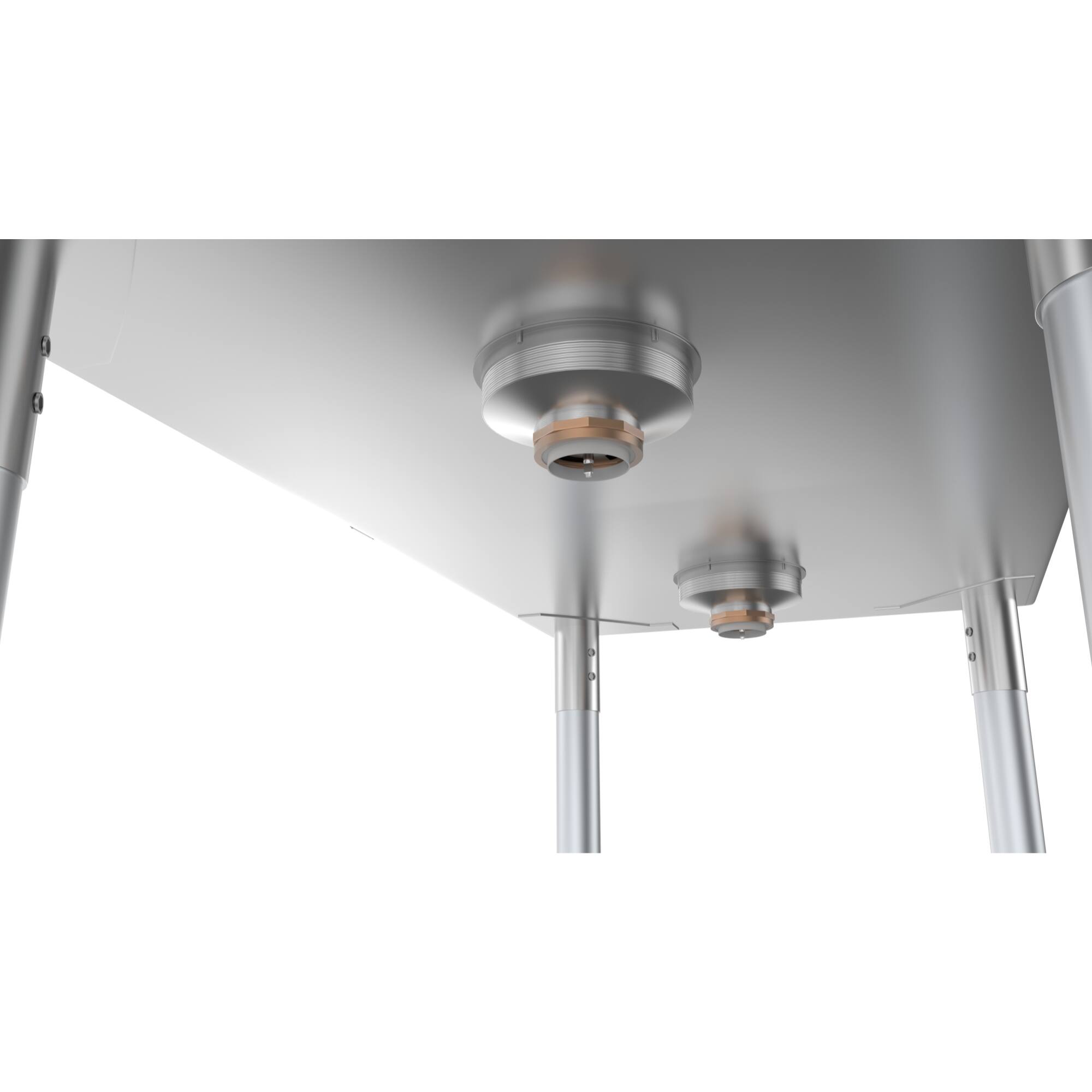 Alt View 2. Koolmore - 43 in. Two Compartment Stainless Steel  Sink with Drainboard, Bowl Size 14"x 16"x 11" SB141611-12R3. - Stainless Steel.