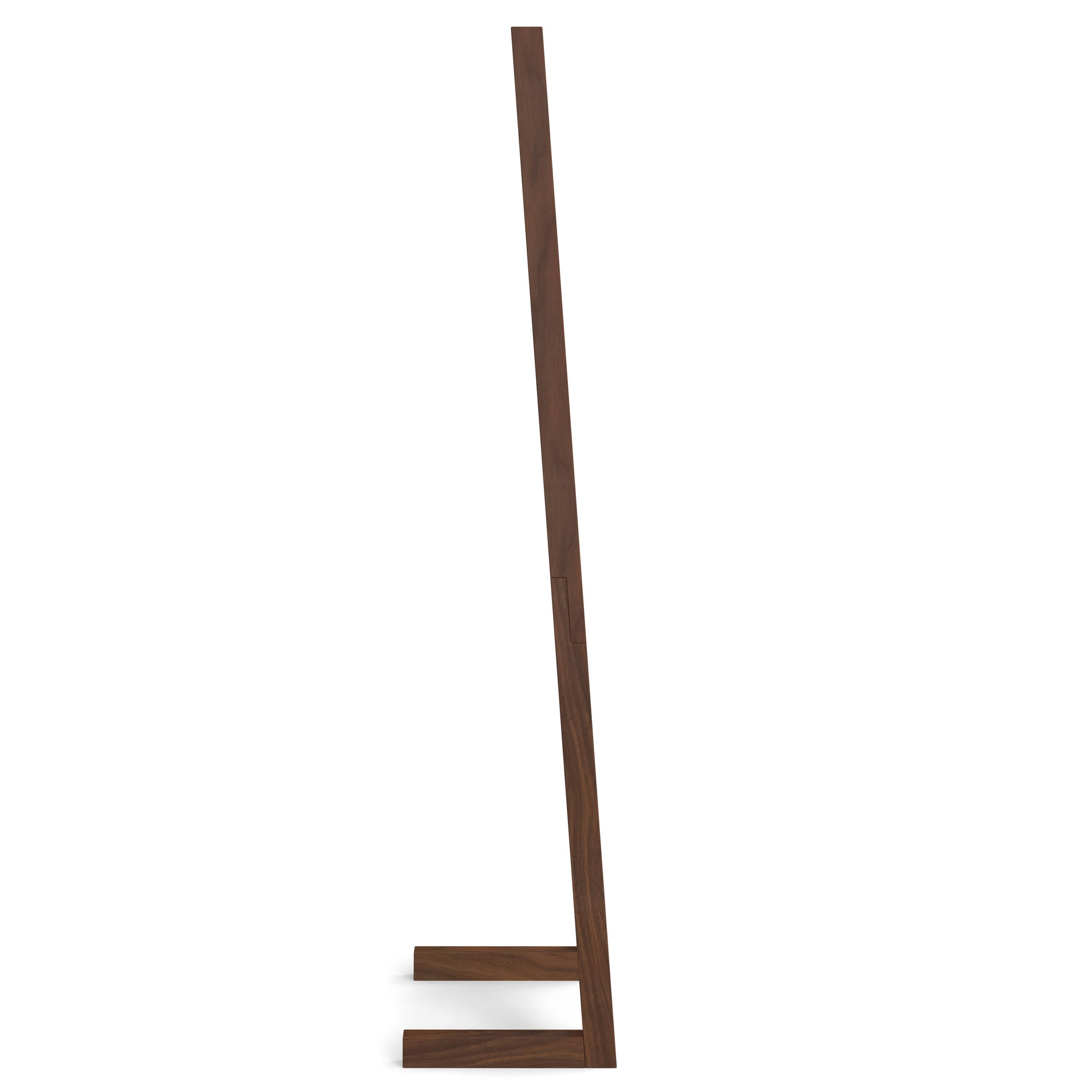 Back. Simpli Home - Bray SOLID ACACIA WOOD 63 inch x 23 inch Contemporary Bath Towel and Blanket Ladder Shelf in Natural Walnut - Natural Walnut.