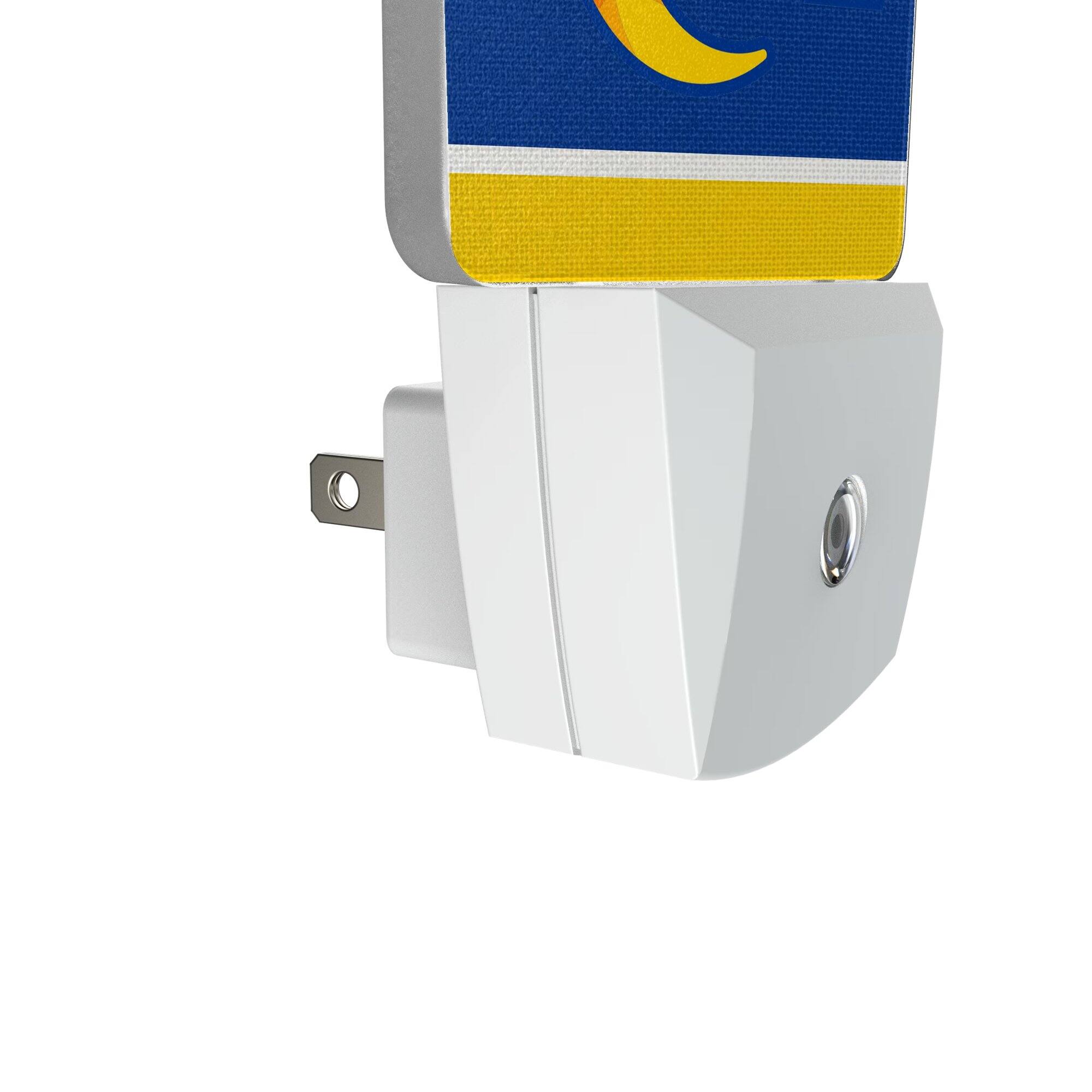Alt View 2. Keyscaper - Los Angeles Rams Stripe Design Nightlight 2-Pack - Multicolor.