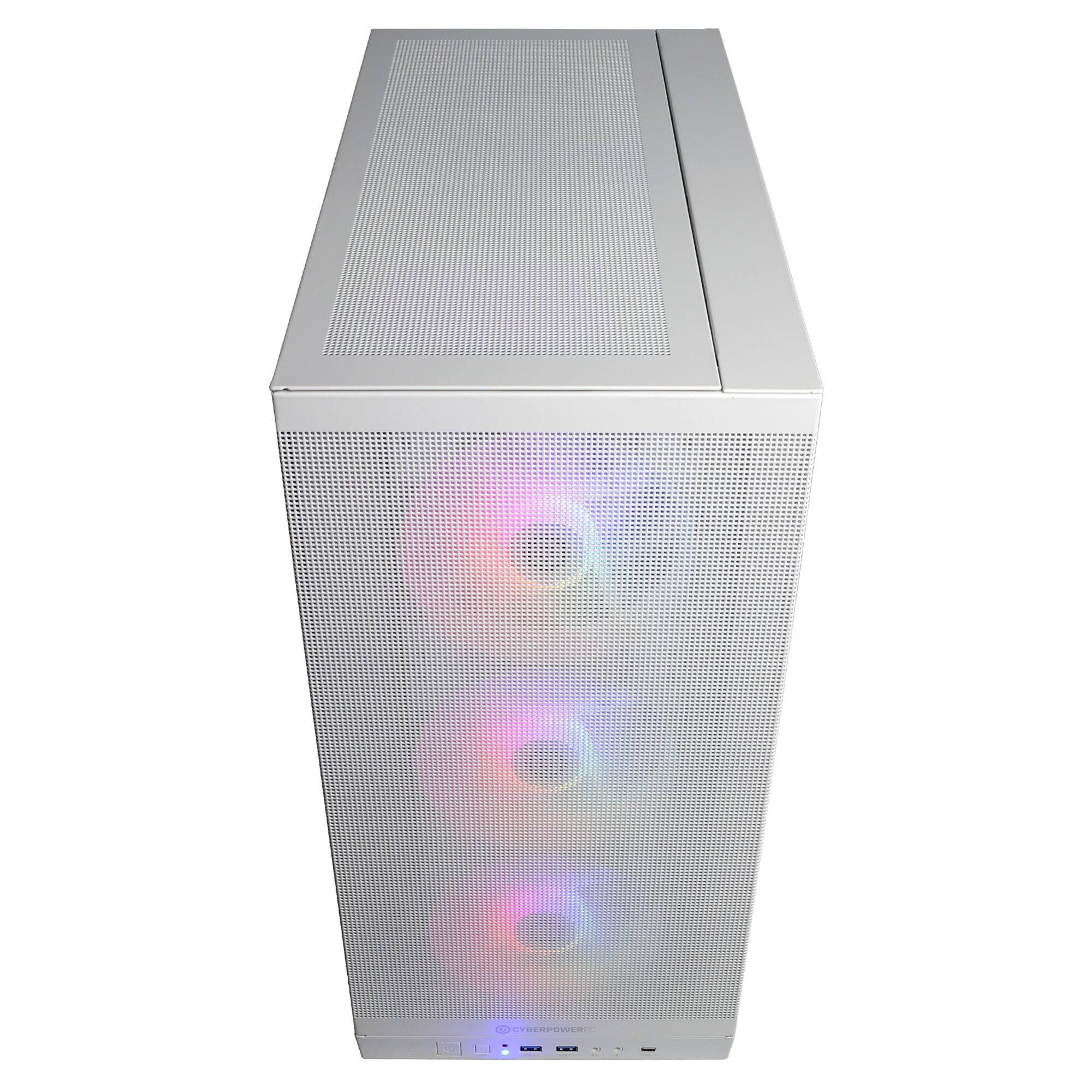 Alt View 2. CyberPowerPC - Gaming Desktop - Intel Core Ultra 7 265F - NVIDIA GeForce RTX 5060 Ti 8GB - 32GB DDR5 - 2TB PCIe 4.0 SSD.