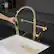 Alt View 9. Boyel Living - Contemporary Single Handle Gooseneck Pull Down Sprayer Kitchen Faucet Brushed Gold - Brushed Gold.