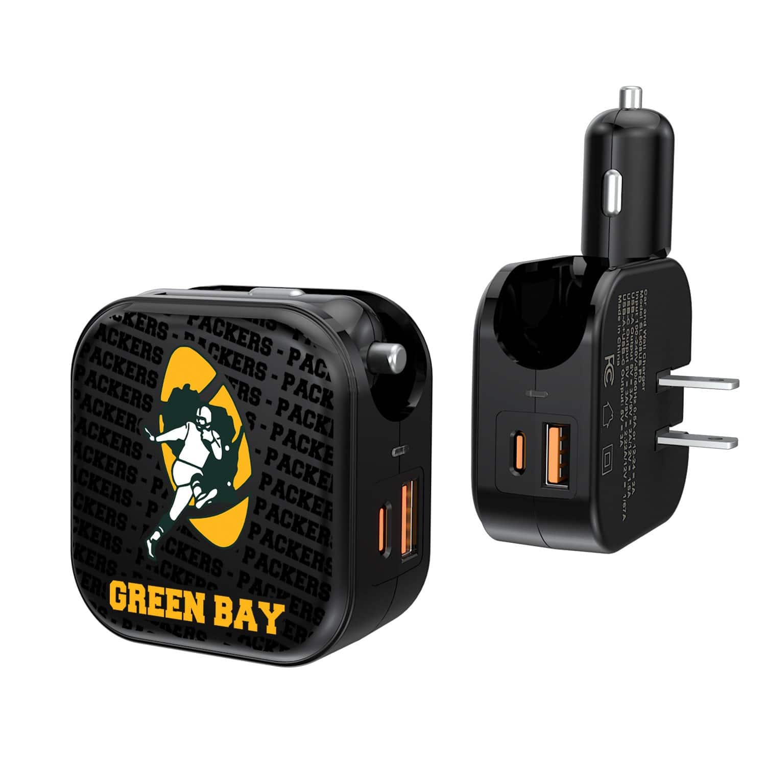 Keyscaper - Green Bay Packers Team Logo Dual Port USB Car & Home Charger - Multicolor price history on PriceWatchPro