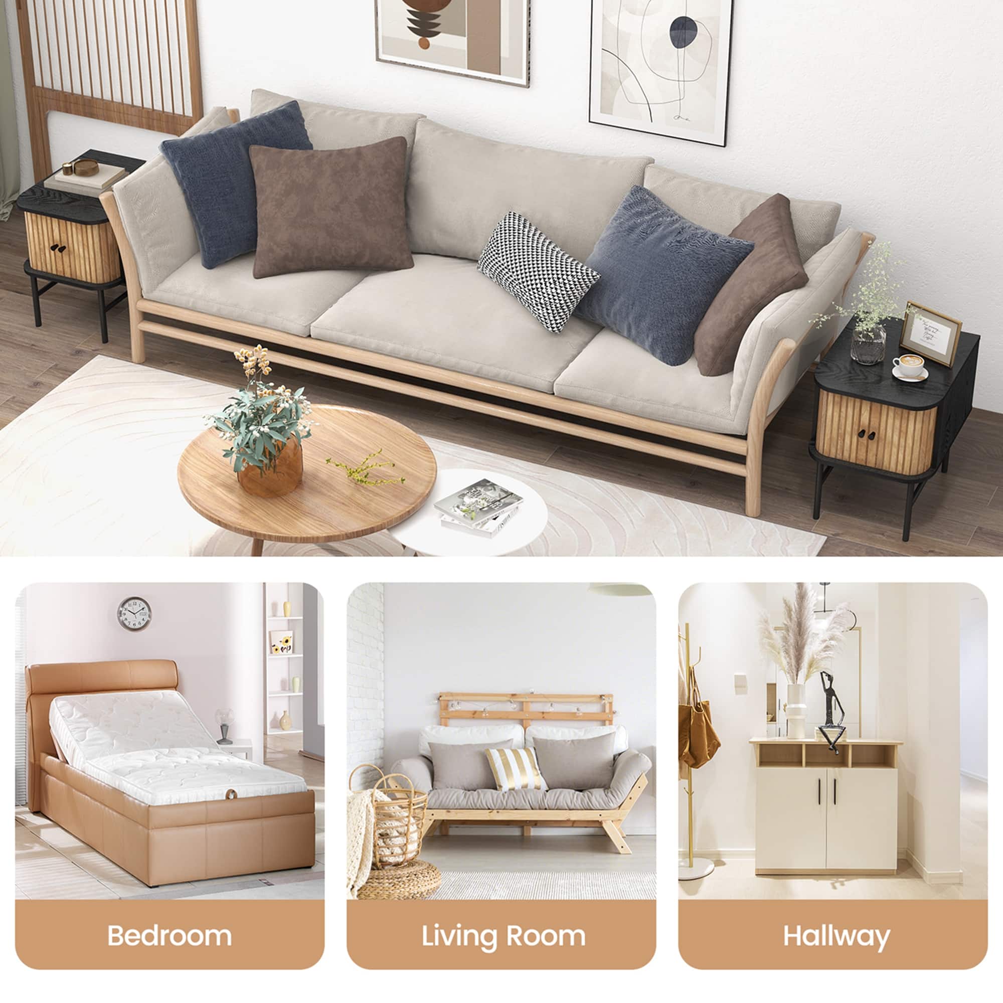 Bedroom, Living Room, Hallway