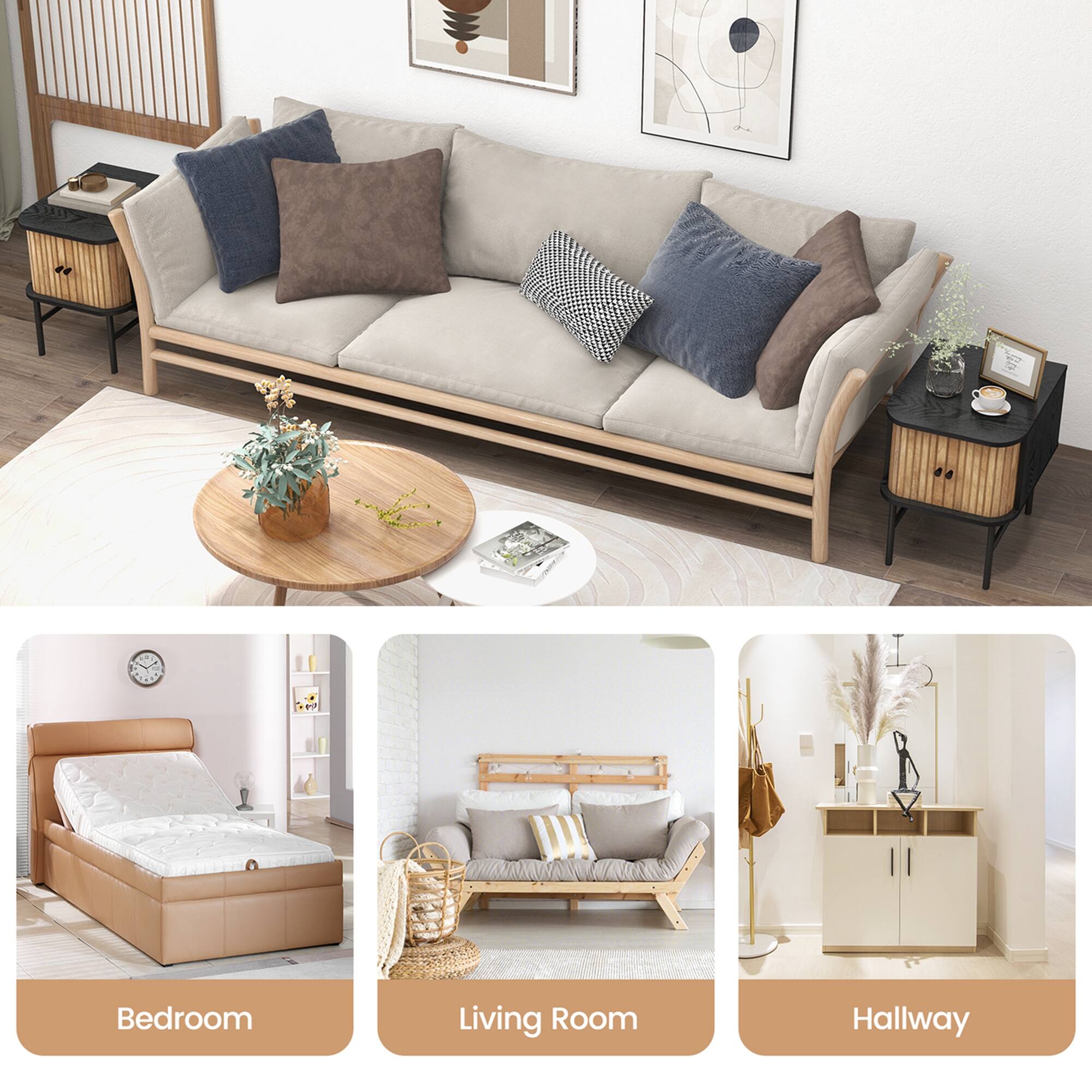 Bedroom, Living Room, Hallway