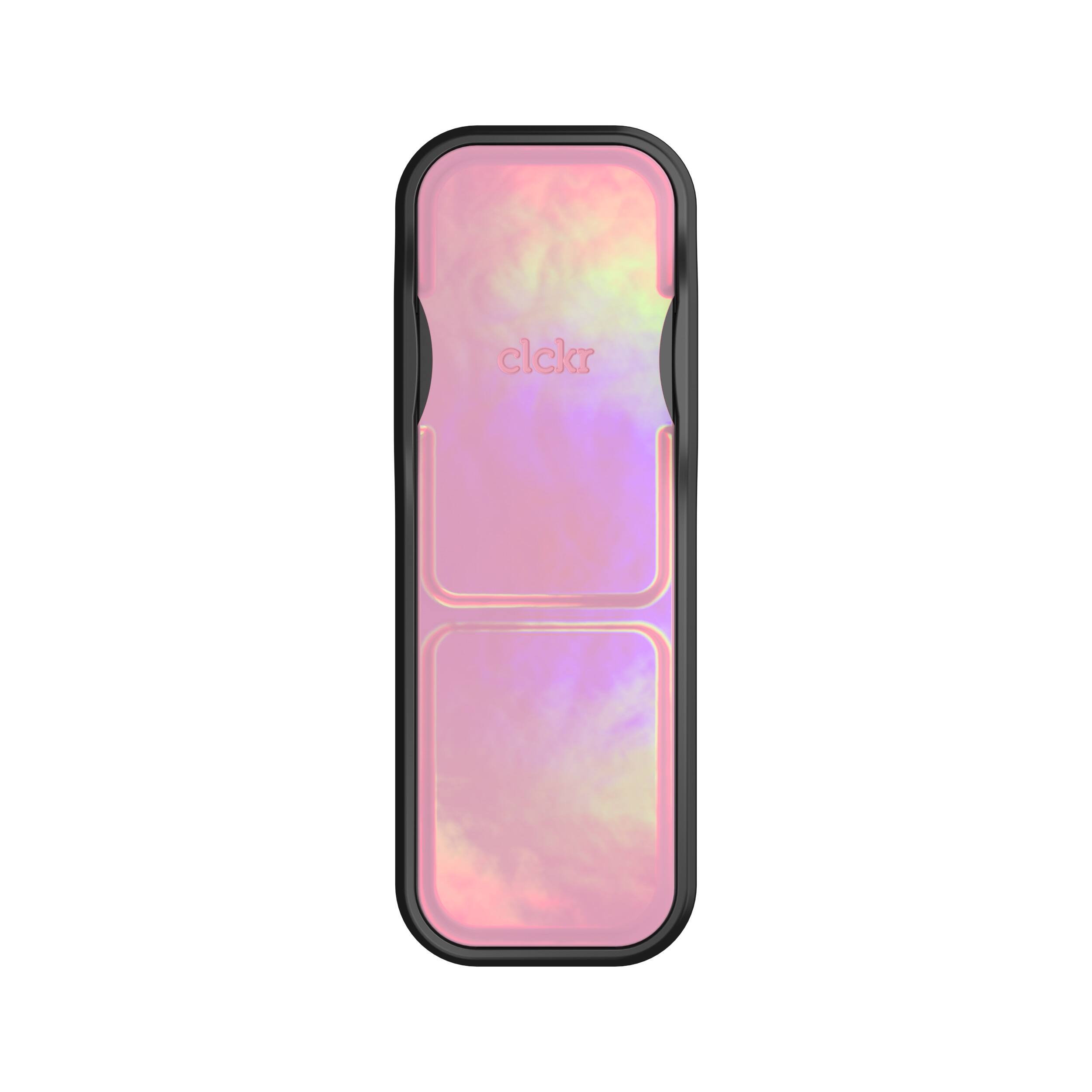 Angle. CLCKR - Phone Grip and Stand for Most Cell Phones - Pink.